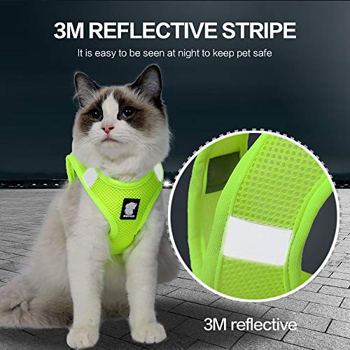 Lianzimau Cat Harness Leash Straps Escape Proof Cat Walking Jacket With Running Cushioning And Adjustable Soft Mesh Vest Harnesses For Kitten Pets Puppies #TOP2