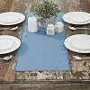 VHC Brands Burlap Blue Runner Fringed 12×36