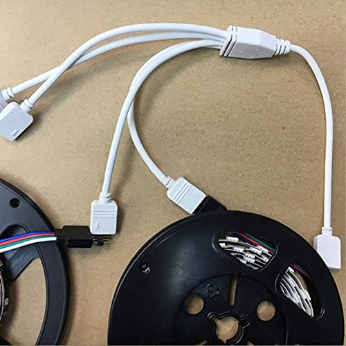 Rgbzone 4 Pins Splitter Cable Y-Splitter (Four Way) For 5050 3528 Rgb Led Light Strip With 5 Male 4 Pin Plugs #TOP5