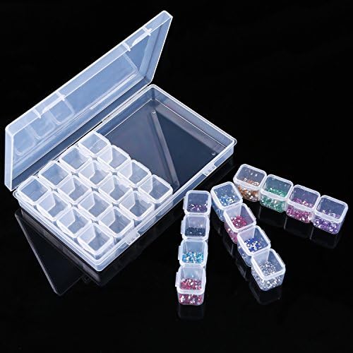 ANECO 2 Pack 28 Grids Diamond Embroidery Box Adjustable Storage Boxes Of Diamond Painting Accessories for DIY Craft