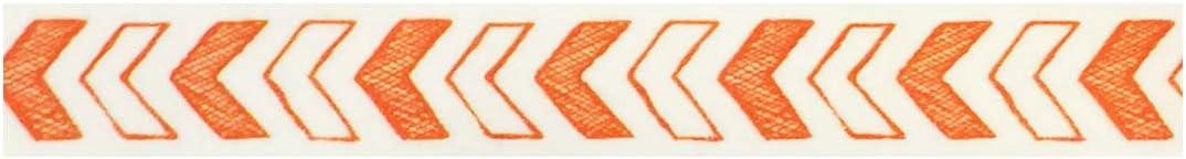 (Orange Doodle Arrow) - Wrapables Colourful Patterns Washi Masking