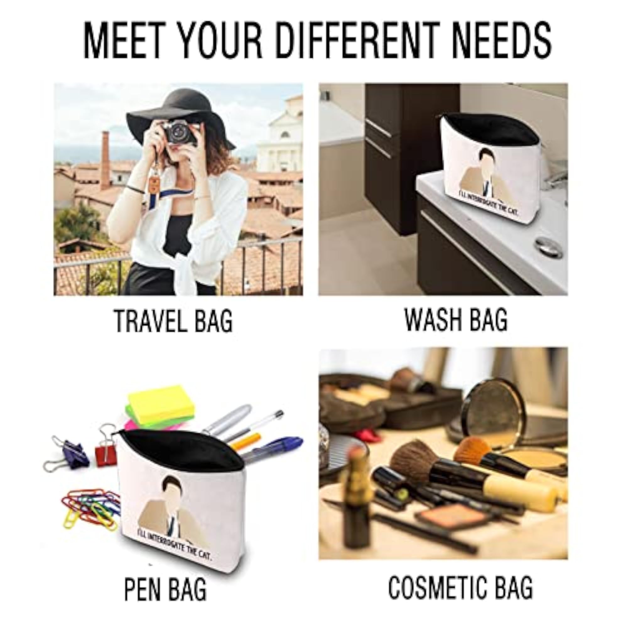 I'll Interrogate the Cat Makeup Bag, Fans Gift