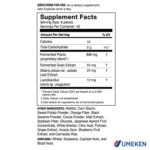 Umeken Special Koso Ball Ex - Enzymes From Vegetables, Fruit, And Herbs, Chewable Dietary Supplement, 4.6 Ounce Bottle (Pack Of 2), 2-3 Month Supply #TOP1