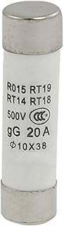 Aexit RO15 10x Fuses 38mm Cylinder Contact Cap Ceramic Fuses 500V 20A Fuse Links 20 Pcs