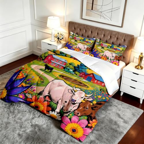 Edredón nórdico 200x200 estampado con fundas de almohada para cama de 105 4