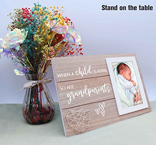 Photo Frame Gifts For New Grandparents - Picture Frame Gift For New Grandma Grandpa - Pregnancy Announcement Gift For Nana Mimi Papa - When A Child Is Born So Are Grandparents -Gift For Mom Dad #TOP4