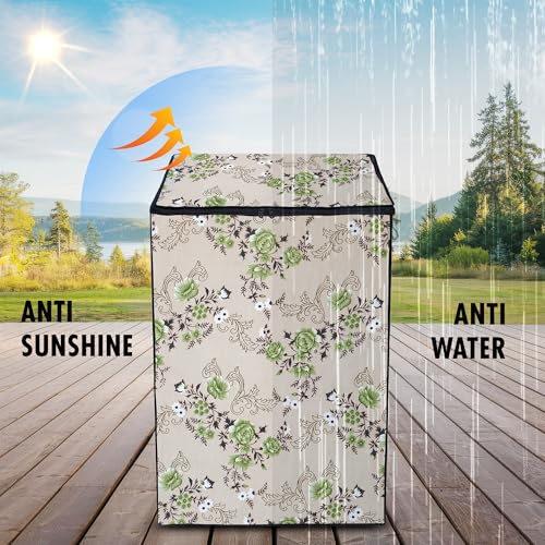 Image of Lithara Top Load Fully Automatic Washing Machine Cover for LG, Samsung, IFB, Whirlpool, Suitable for 5 kg & 5.5 Kg - Waterproof, Dustproof Cover (Print-3)