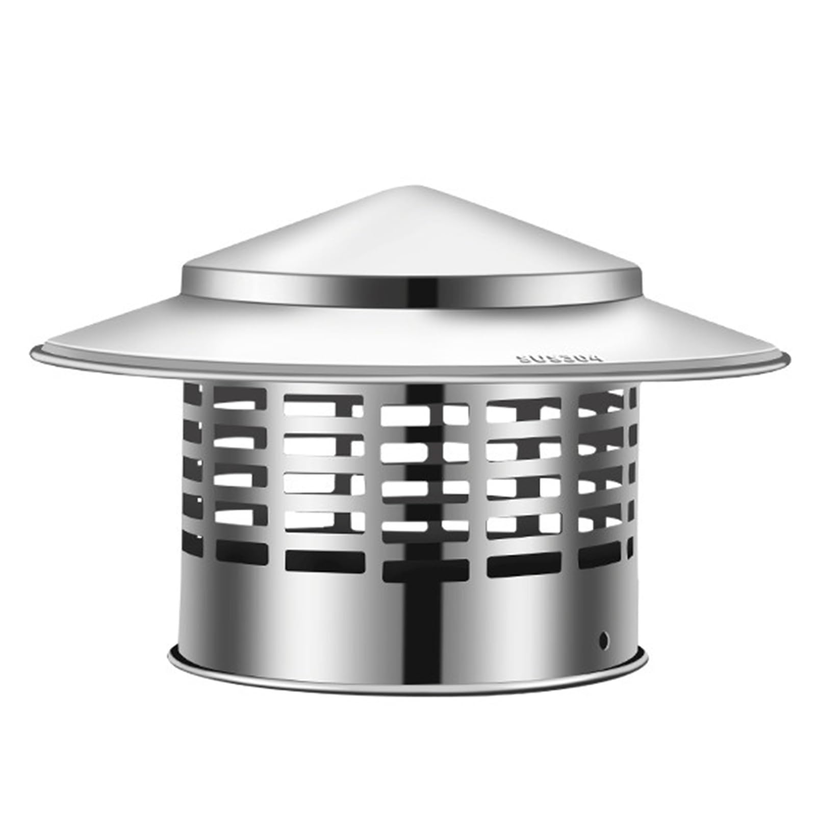 IGNVXMGKP Stainless Steel Chimney Cover with Screen, Roof Exhaust Vent Cap, Round Chimney Cover with Screen Tapered,for Wood Stove Pipe & Fireplace(110mm/4.3in)
