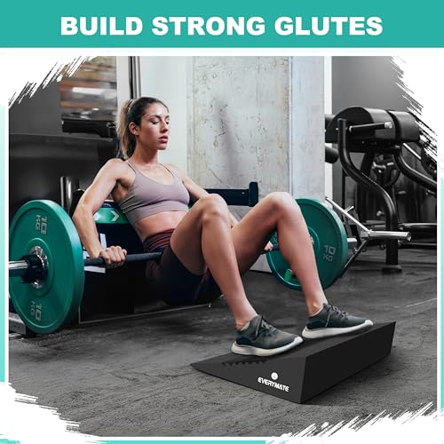 Image of Slant Board Calf Stretcher, Non-Slip Heel Elevated Squat Wedge Block for Weightlifting and Calf Stretching, Knees Over Toes Equipment 1000LB