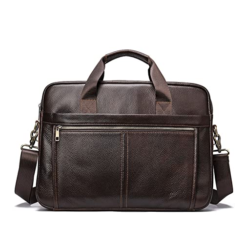 Serviette affaires homme en cuir véritable pour ordinateur portable - 2