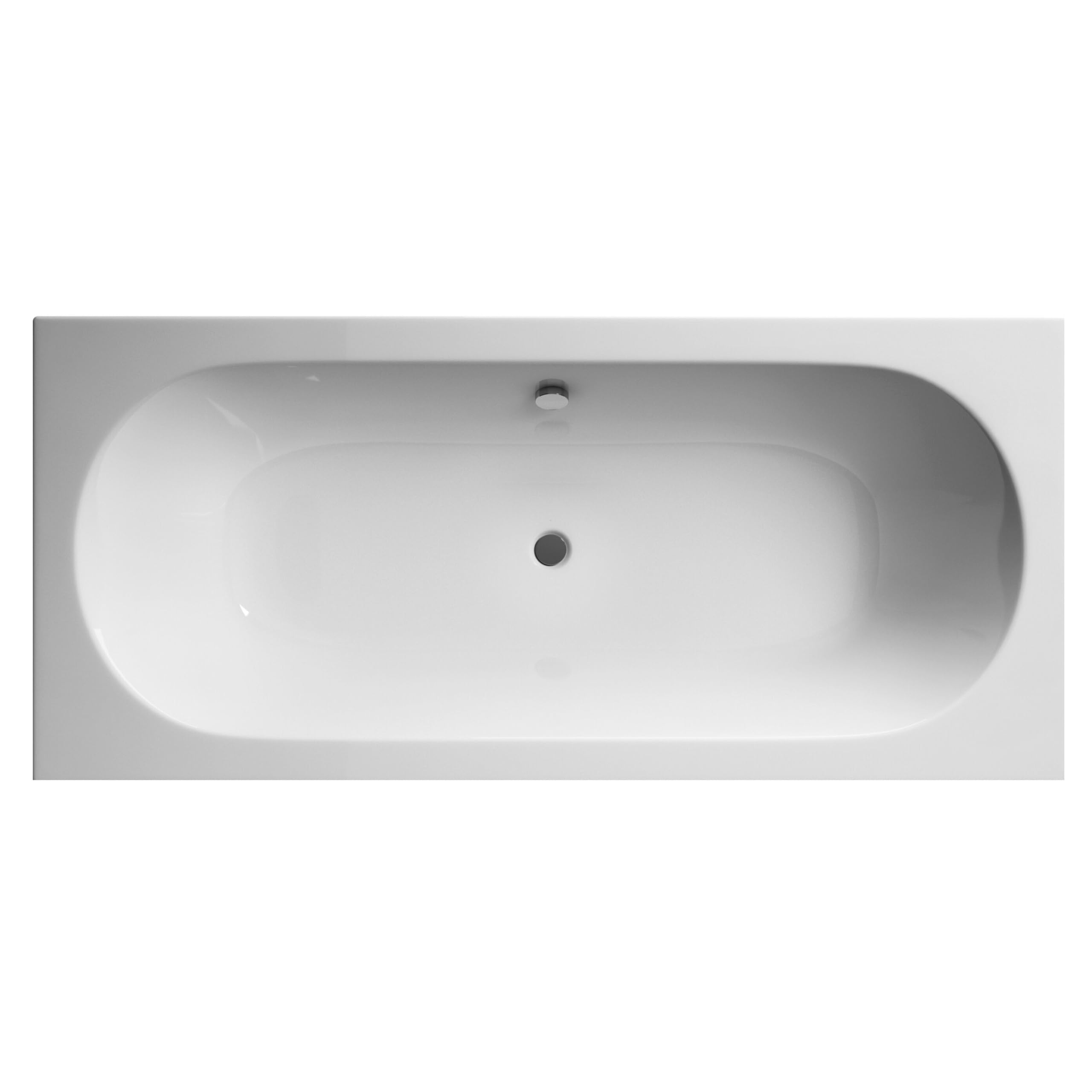 Balterley Double Ended Straight Shower Bath - 1700x750mm - White