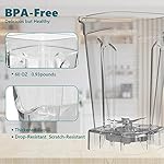 OMMO Blender 1800W, Professional High Speed Countertop Blender with Durable Stainless Steel Blades, 60oz BPA Free Blender for Shakes and Smoothies, Nuts, Ice and Fruits, Dishwasher Safe - Image 5
