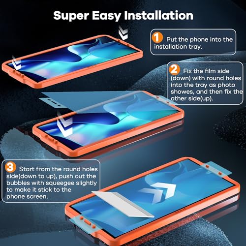 FANGTIAN [4-Pack] for Samsung Galaxy S24 Ultra Screen Protector [Not Glass] - Film for S24 Ultra Screen Protector [6.8Inch][Fingerprint Compatible][Alignment Tool]