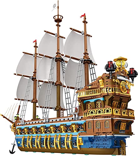 Piratenschiff Technik Bausteine, 66011 Reobrix Schiff Spielzeug Bausatz Modular Buildings, Segelschiff Modellbausatz…