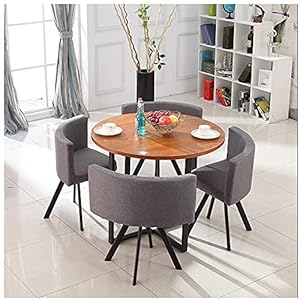 ZHANGWJ Office Meeting Tables Dining Table Set Room Furniture Set 1 Table 4 Chairs Modern Minimalist Tables and Chairs…