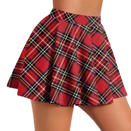 Saia feminina elegante para mulheres mini saia sexy franzido xadrez corte alto 2024 modelagem regula