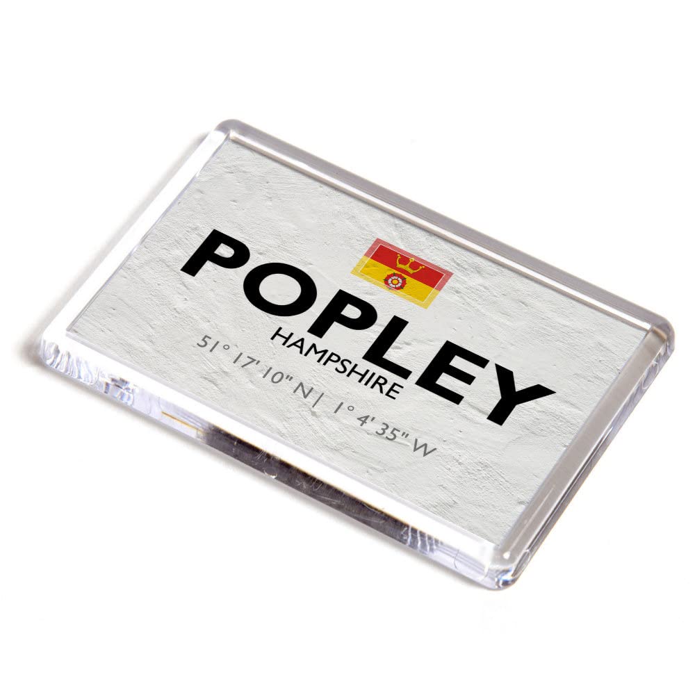 FRIDGE MAGNET - Popley, Hampshire - Lat/Long SU6454