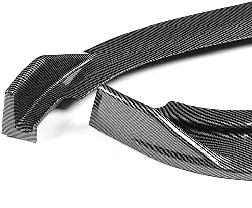 EPARTS 3 Pieces Style Front Bumper Lip Spoiler Splitter Chin Side Body Kit Trim Protection Compatible with 2017-2021 Alfa Romeo Giulia (Painted Carbon Fiber Style)