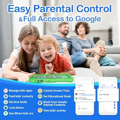 Contixo 7 Kids Tablet - Green - 32GB, Android Tablet w/Exclusive 14+ Learning Games & Educational Apps, WiFi, Parental Controls, Kid-Proof Case & Kickstand