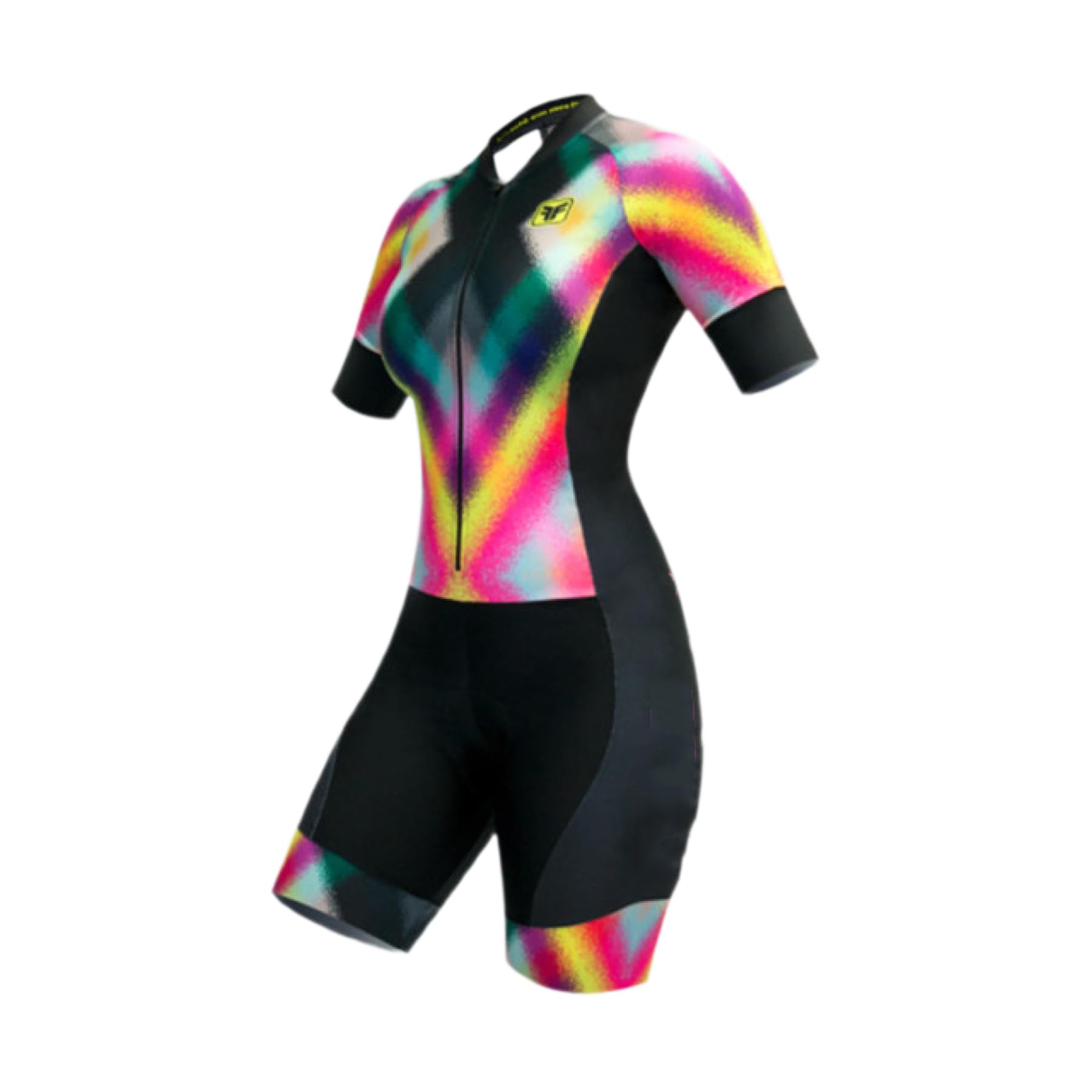 Combinaison de sport à manches courtes pour femme - Triathlon - Vélo de route - Combinaison de course à pied