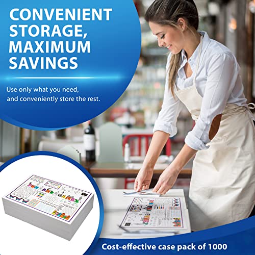 Paterson Paper White Paper Placemats Disposable - 10” X 14” - Bulk 1000 Count - Kids Fun And Games #TOP3