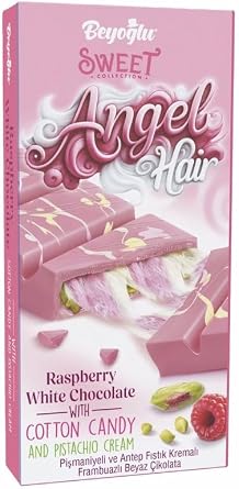 Beyo lu  ikolata Angel Hair Pi maniye Ve Antep F st k Dolgulu Frambuazl   ikolata 170 Gr.