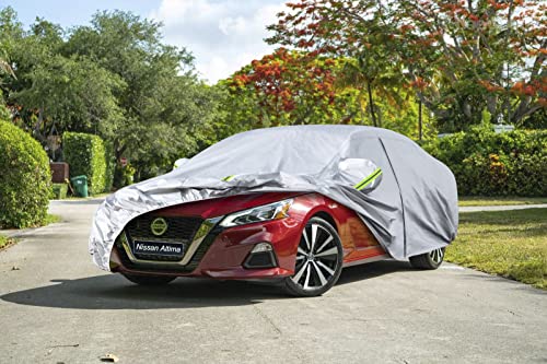 Image of Kaugung 6 Layers Sedan Car Cover Custom Fit Nissan Altima from 1998 to 2025, Waterproof Car Cover All Weather for Automobiles Outdoor Indoor with Zipper Door, Sun Rain Dust Snow Protection.