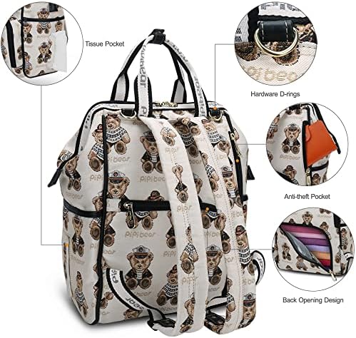 pipi bear Changing Bag Backpack Baby Travel Back Pack Stylish Jacquard Nappy Changing Bag for Mom