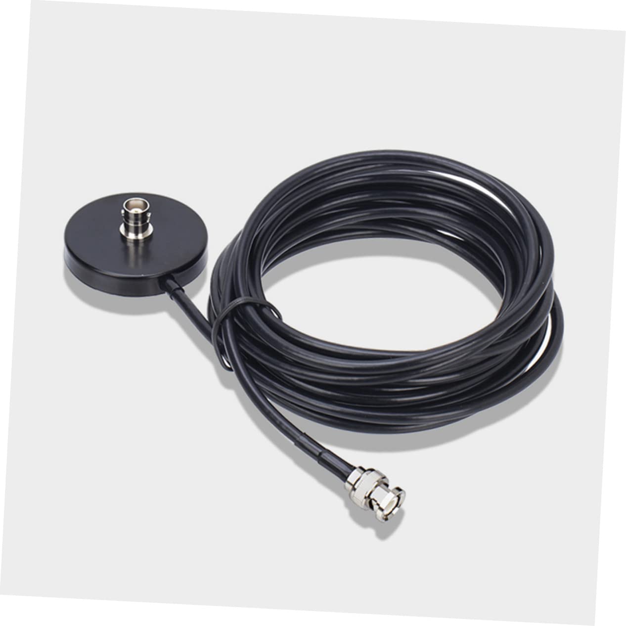 Supporto per Antenna Magnetico per Auto Base di Montaggio per Antenna Radio Mobile con Cavo da 5 Metri Realizzato in Lega di Alluminio, Abs e Gomma Resistente ai Graffi e Durevole