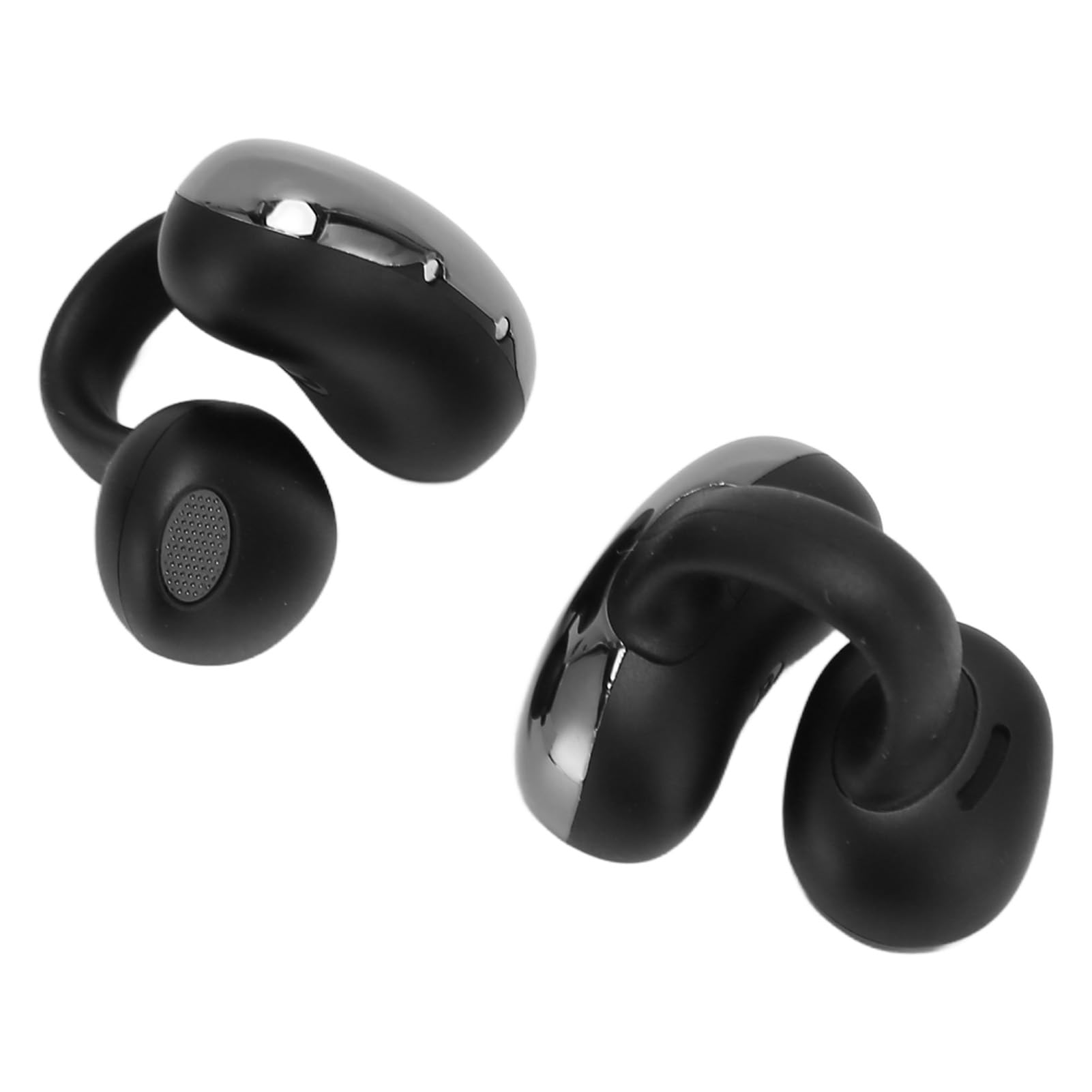 Pendientes Auriculares Inalámbricos, Cómodos Y Sencillos Control Táctil 5.3 Batería De Larga Duración Conducción Ósea Pendientes Deportivos con Clamp/Holder (Black)
