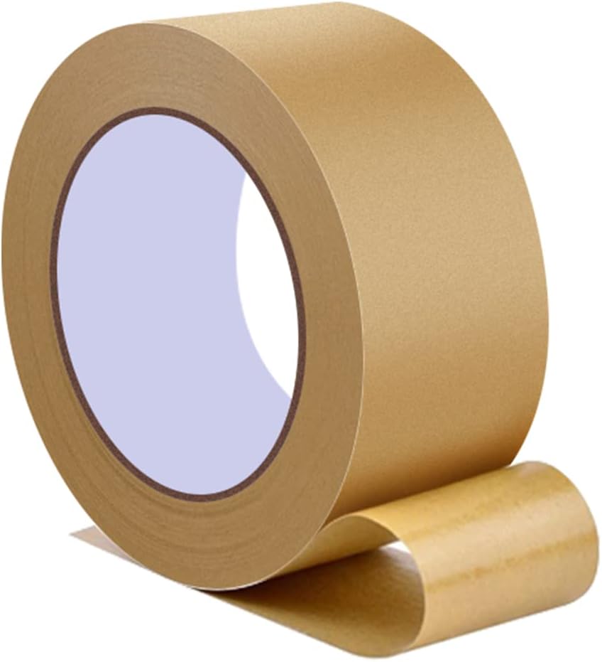 Kraft Paper Tape 1 Rolls,Packaging Tape 48mm X 50m,Secure Sticky Brown Tape For Box Packaging, Moving Boxes, Packing Tape Strong For Moving House