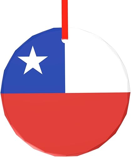 Miniatura 16 de Adorno de cristal con estampado de bandera de Colombia de 3.1 pulgadas, bola de árbol de Navidad, recuerdo navideño para decoración y fiesta de
