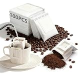 Conjunto de 100 Filtros de Café Individual GODREAM, Coador Descartável 7,5x9cm para Drip Coffee, Uso em Casa, Escritório e Viagens