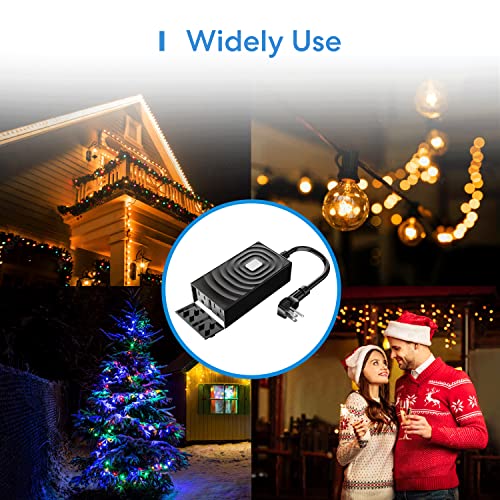 meross Outdoor Smart Plug, Outdoor WiFi Outlet with 2 Grounded Outlets, Remote Control, Timer, Waterproof, Support Amazon Alexa, Google Assistant, SmartThings and IFTTT, FCC Certified - Thumbnail 7