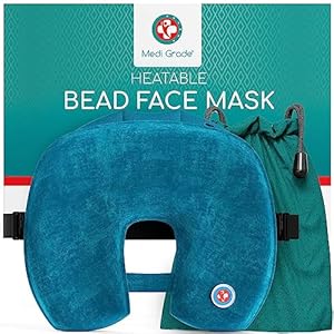Medi Grade Heated Eye Mask with Full-Face Design | Microwavable Heated Eye Mask for Dry Eyes with Removable Strap and Travel Bag | Warming Eye Mask for Relaxation and Warm Comfort | Warm Eye Compress