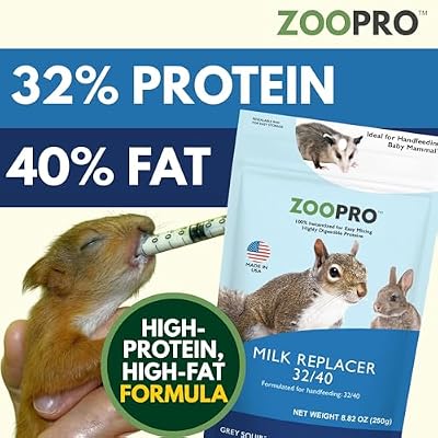 Exotic Nutrition Baby Animal Nursing Set (Basic) - Milk Replacer Formula, Feeding Syringes- Sugar Glider, Squirrel, Opossum, Rabbit & Other Mammals