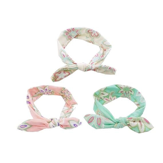 REHTRAD 3 Pieces Soft and Elastic Elastic Bowknot Headband for Baby Girl