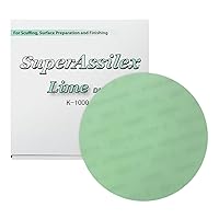 Vista 15 de Super Assilex - Discos de lija flexibles de 5 pulgadas, naranja K-1200, sin agujeros, gancho y bucle, 195-1510, 25 discos