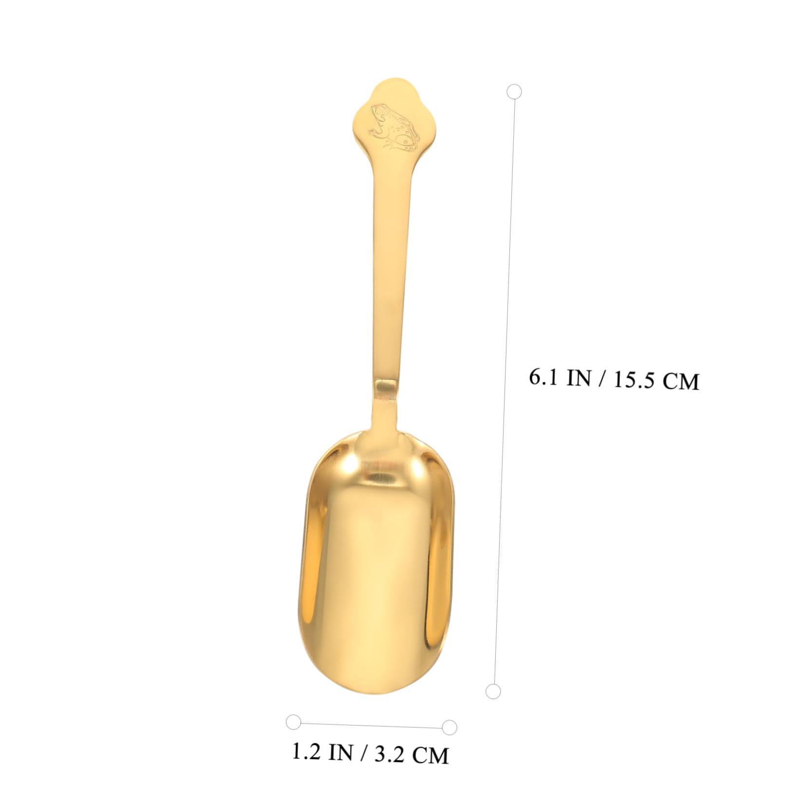HAKIDZEL Stainless Steel Tea Spoon Tea Scoop Compact Design for Home Office Finish