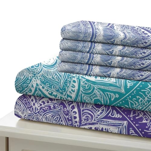 Parure de lit licorne 220x240 cm en microfibre avec housse de couette