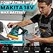 Cordless Buffer Polisher For Makita 18/20V Battery, 450W Brushless Car Buffer Polisher Waxer with 6 inch disc, 6 Variable Speed Up to 5200 RPM for Waxing Polishing Scratch Removal (Tool only)