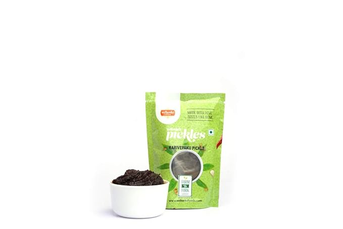 Vellanki Foods Andhra Style karivepaku (Curry Leaves) Pickle (500gms)