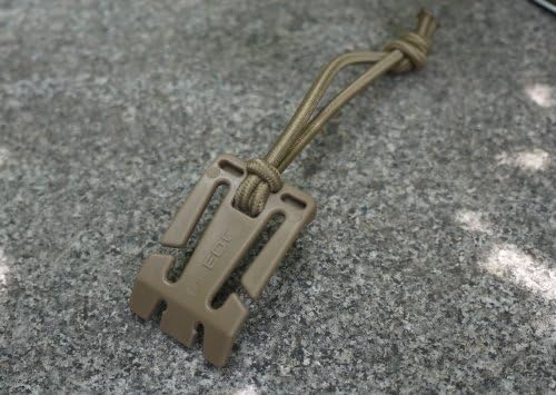 Bag Ribbon Grips Roll Clamp Outdoor Rope Winder Backpack Accessories EDC Tool （Sand color 5pcs）