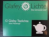 Glafey Teelichter Nr.37, 12er Pack, Brenndauer 8 Stunden, Gastronomie, Teelichte, Wachs