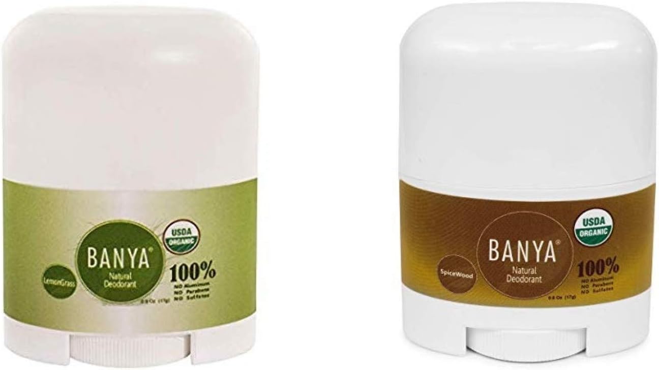 Banya Naturals Organic Deodorant Lemongrass & Spicewood Travel Trial Size