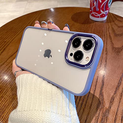 Coque esthétique iPhone XS à objectif métallique anti-rayures bleu
