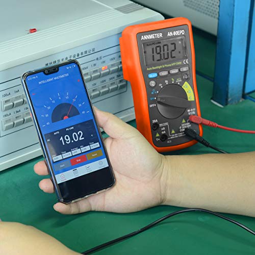 Annmeter An-90Epd Digital Multimeter With Phone App, Auto-Ranging 4000 Counts Multi-Tester, Dmm For Measures Ac/Dc Voltage Current Resistance Capacitance Temperature #TOP5