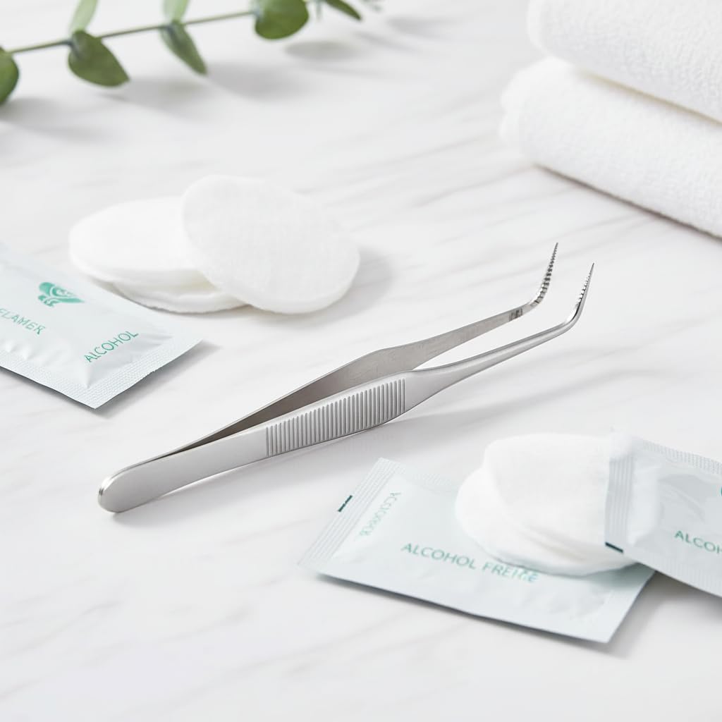 Silvery Professional Stainless Steel Ear Wax Removal Tweezers, Spiral Design, Earwax Removal Products