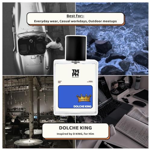 Image of TMPerfumehouse DOLCHE KING EDP for Men | Citrusy, Aromatic & Long Lasting Perfume Spray | Aromatic, Woody & Citrusy Fragrance | Luxury Gift for Him | TMPH | 50ml