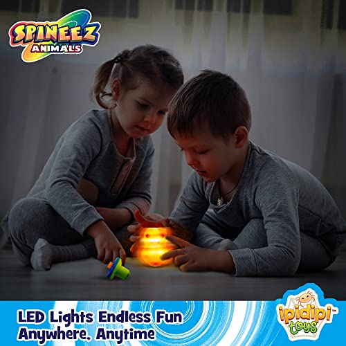 IPIDIPI TOYS Light Up Spinning Tops for Kids - 8 Pack Animal Light Up Spinner Toy - Gift Bag Toys for Kids Party Favors, Stocking Stuffers, School Prize Box Toys, Birthday Goodie Bag Fillers - Thumbnail 6